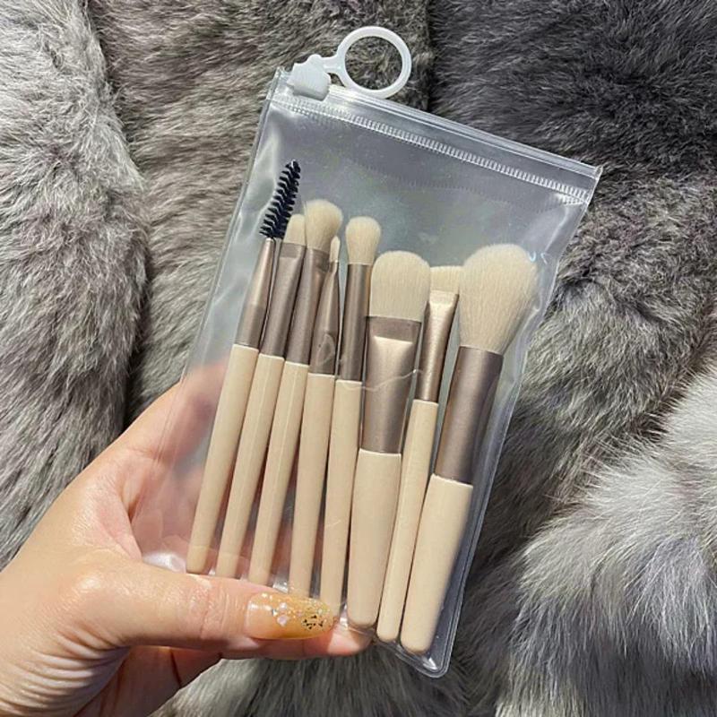 Cọ Trang Điểm Mềm Và Mịn, 8 Miếng, Mỹ Phẩm, Phấn Nền, Phấn Má Hồng, Phấn Mắt, Pha Trộn, Dụng Cụ Làm Đẹp 0