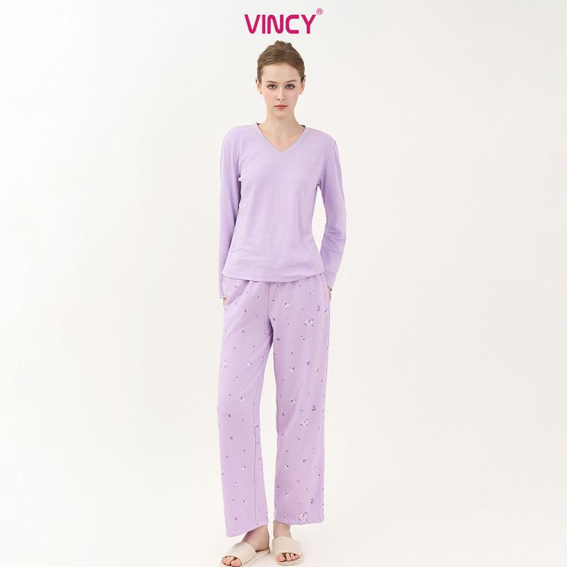 BTD07W5T01-BỘ THUN DÀI VỚI THIẾT KẾ CỔ TIM MANG PHONG CÁCH NHẸ NHÀNG THOẢI MÁI CHO MÙA HÈ VÀ THU