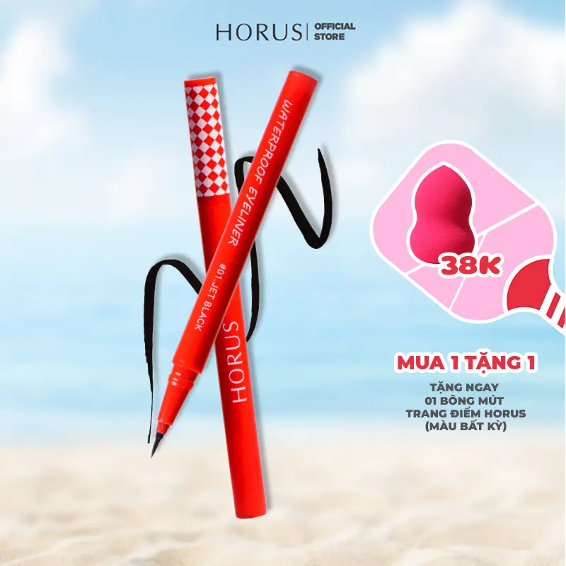 (Quà tặng 1 mút)Horus Kẻ mắt Water Proof Eyeliner Ver 2