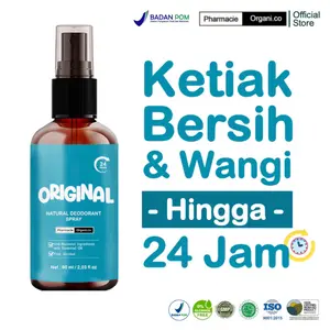 Pharmacie Organi.co Deodoran Tawas Spray Organik 60ml BPOM NA18250901192 Penghilang Bau Badan Ketiak Alami Anti Bacterial - Black
