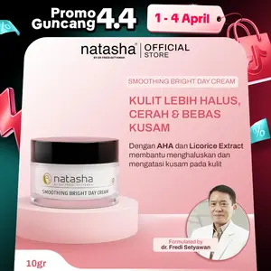 Natasha Smoothing Bright Day Cream 10gr - Mencerahkan & Menghaluskan Kulit dengan Ekstrak Botanikal & Pelembab