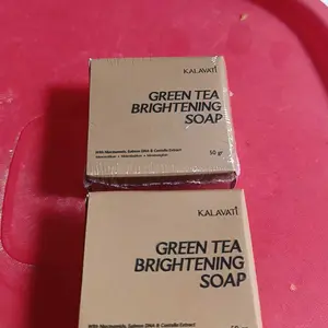 KALAVATI Green Tea Brightening Soap Original | Sabun Wajah dan Badan 50 gr | Ekstrak Green Tea dan DNA Salmon | Sabun Pria dan Wanita