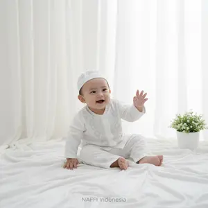 NAFFI Setelan Baju Koko Bayi Laki-Laki 6–12 Bulan Celana Jogger