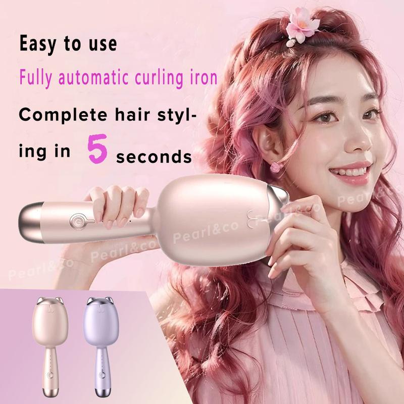 Besi Keriting Automatik, Reka Bentuk Comel, Ion, Pengeriting Rambut ...