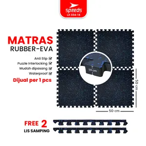 SPEEDS Matras Rubber-Eva Matras Gym Matras Olahraga Anti Slip Waterproof Yoga Karpet Lantai Puzzle 034-16