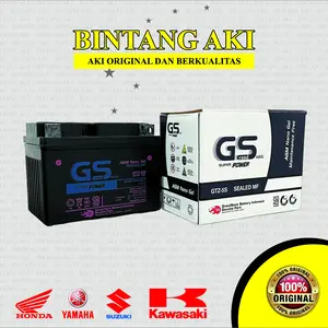 Aki Motor Kharisma 5AH GTZ5S Accu Kering MF  Motorcycle Free Baut - Grand Sonic