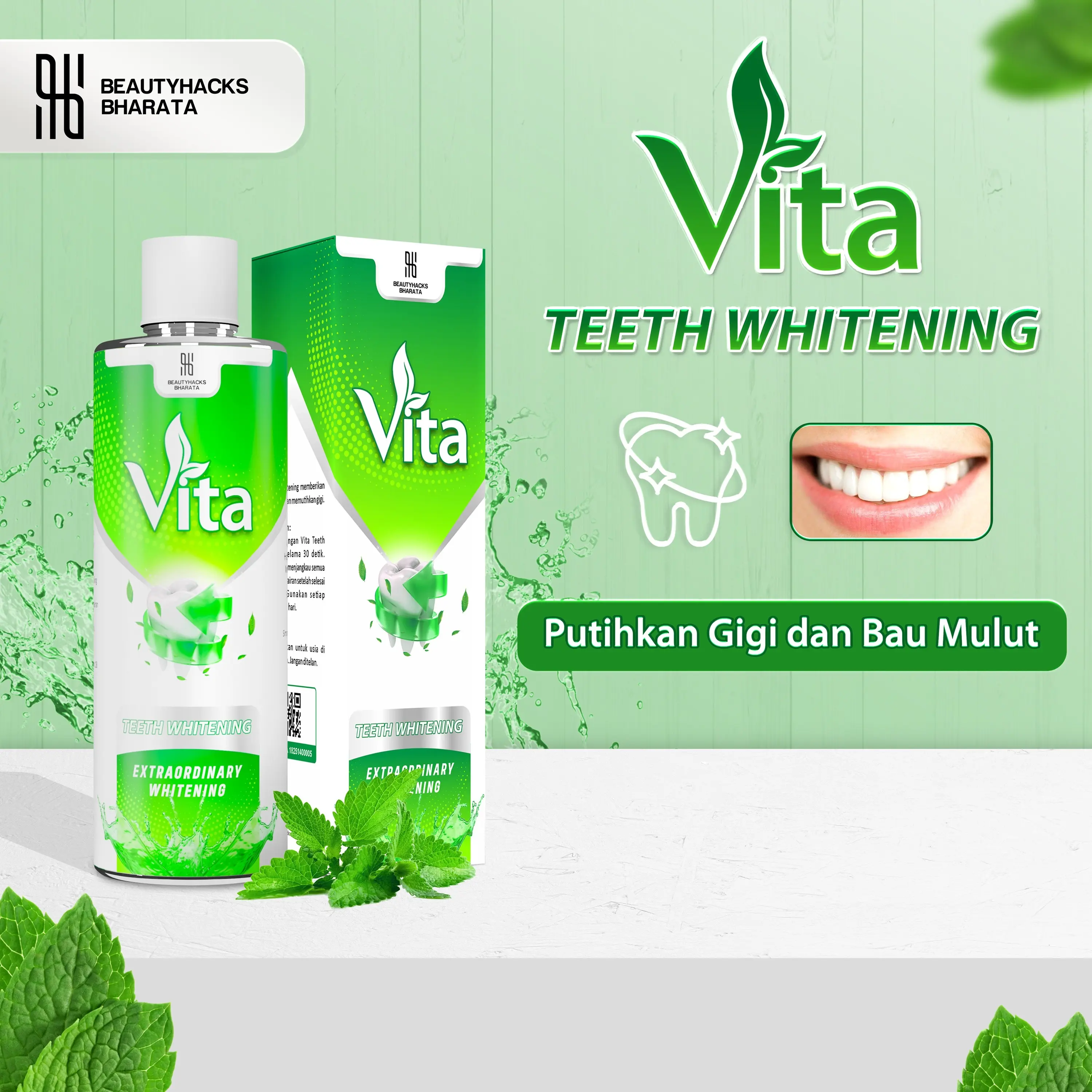 VITA Teeth Whitening Original Beautyhacks - Memutihkan Gigi, Bebas Bau Mulut