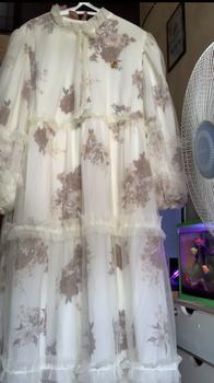 Product Review of Moana Set Hijab Segiempat Gamis Wanita Muslim Mewah Ceruty Babydoll Printing Mix Tille Tutu Cantik from N**i 1
