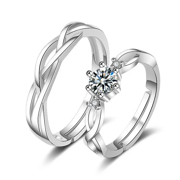 Ladamai 1 Buah Cincin Pasangan Silver / Cincin Pengantin / Cincin Couple / Cincin Pernikahan 8