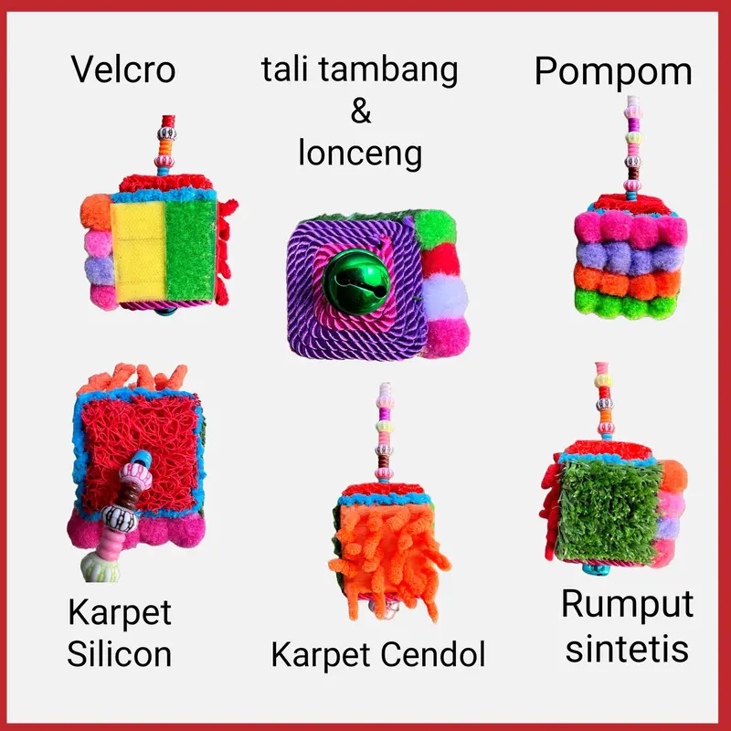 Mainan Montessori Sensory Cube untuk Stimulasi Sensorik Bayi 2
