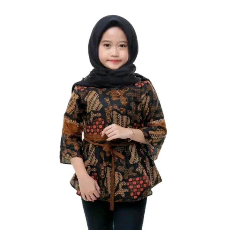 atasan blouse batik anak cewek umur 5 sampai 12 tahun | seragam muslim blouse anak cewek TPQ TPA 5