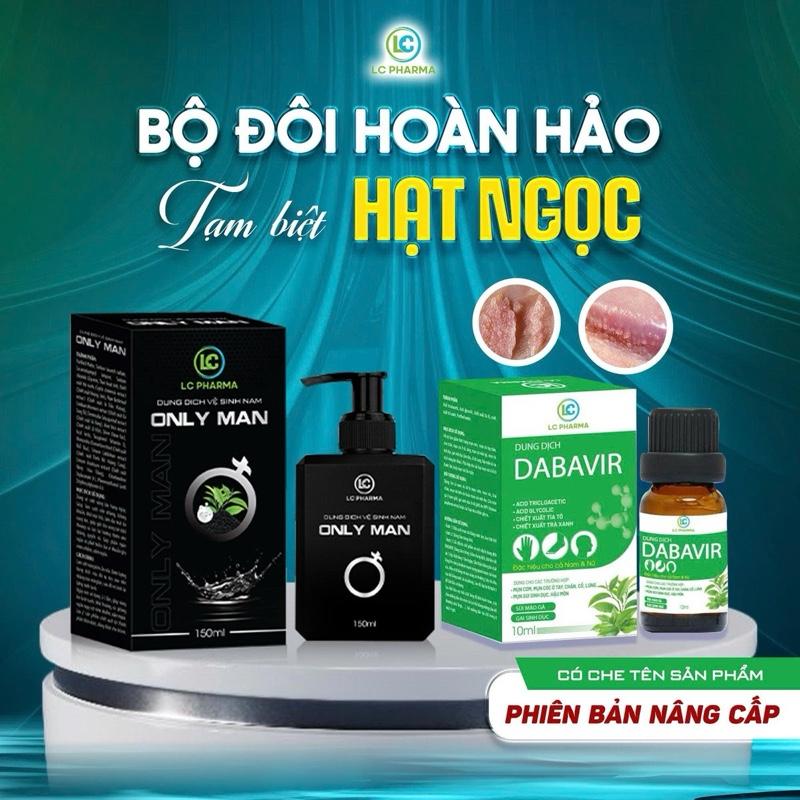 New COMBO ONLY MAN + DABAVIR TCA hỗ trợ xử lý hạt ngọc nốt sùi gai mụn liti....