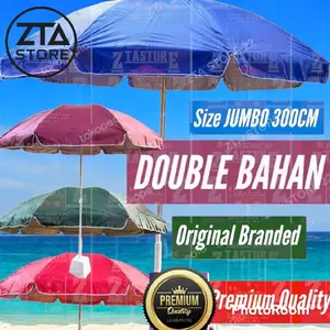payung pantai jumbo 300 cm DOBEL BAHAN 2 LAPIS payung tenda cafe bazar