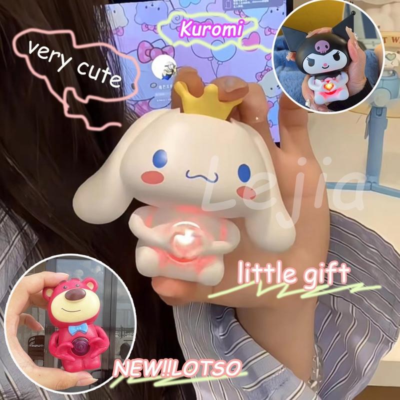 Boneka Bersuara / Boneka Suara I Love You ILY / Hadiah Anniversary Hadiah Valentine / Versi audio 3D Sanrio Moon Night Light Cinamoroll/Lotso/Kuromi/Melody Kawaii Figure Kartun Lampu LED 5