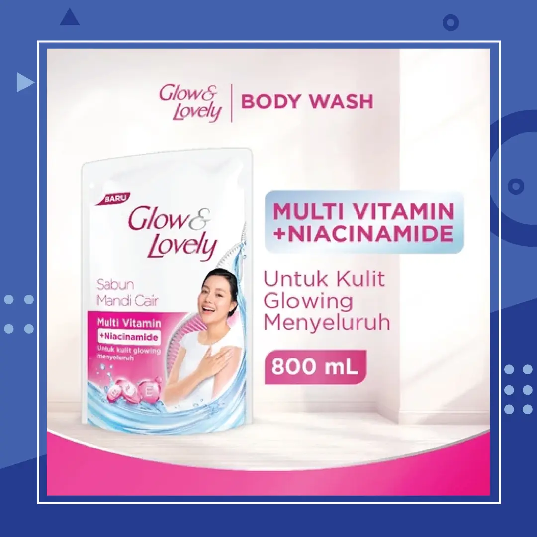 Glow & Lovely Brightening Bodywash with Multivitamin and Niacinamide 800ml