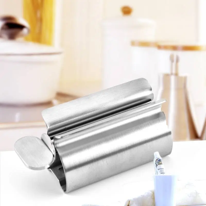 Adjustable stainless steel toothpaste extruder for bathroom bathroom utensils toothpaste dispenser toothpaste holder toothpaste squeezer toothpaste dispenser and holder
