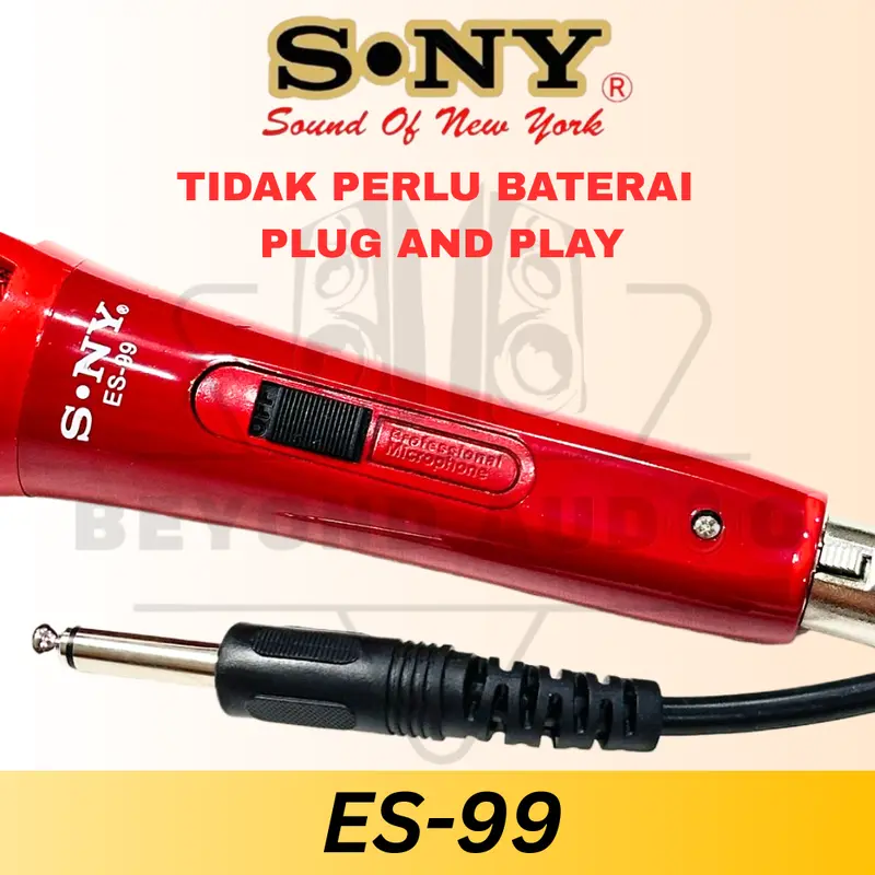 S. NY SOUND OF NEW YORK MIC KABEL MICROPHONE CABLE ES-99 MIKROFON KARAOKE 3