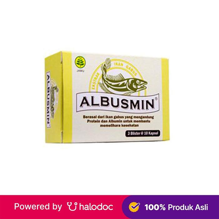 Gambar albusmin box isi 30 kapsul dari Apotek SBS Farma Pandu Raya Kota Bogor Tokopedia