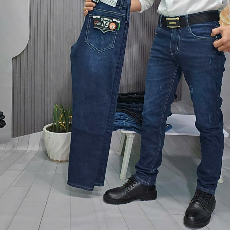 Quần Jean Nam Co Giãn Xanh Đen Xước - Giá Rẻ, Phong Cách Trẻ Trung 1