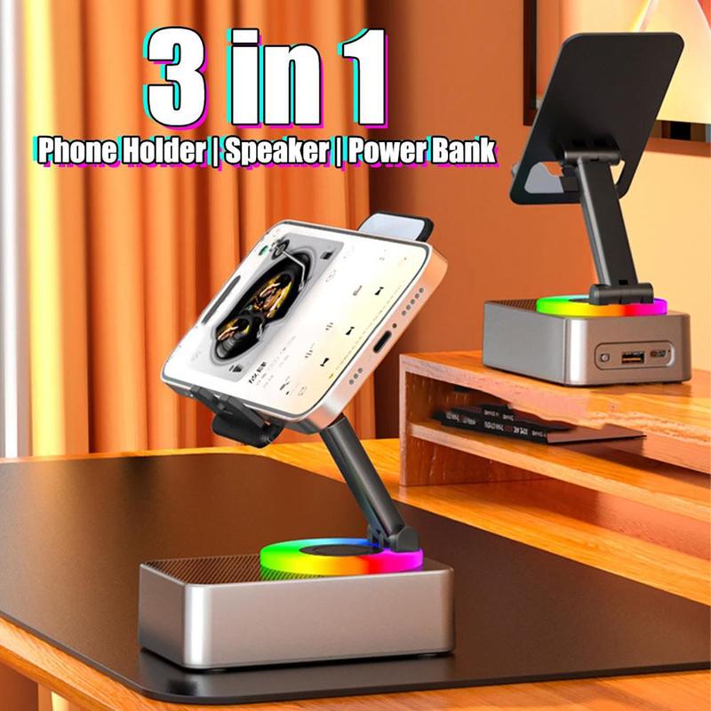 Pemegang Telefon, 3 dalam 1, Pembesar Suara Bluetooth, Pengecas ...