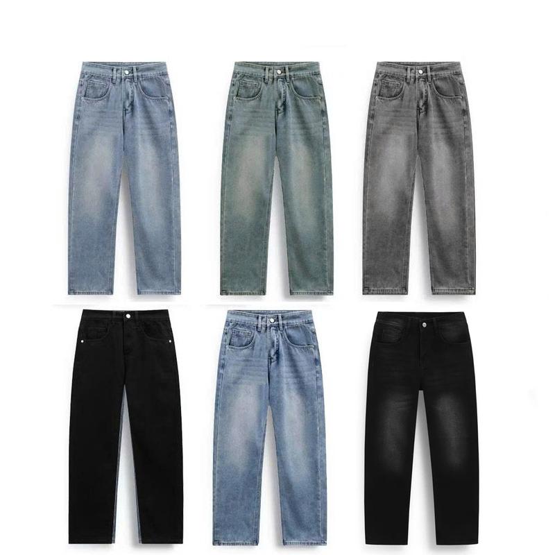 CAROLLA Quần Jean Nam Form suông Ống đứng Jean Denim Baggy Basic Menswear Có Túi Pants 