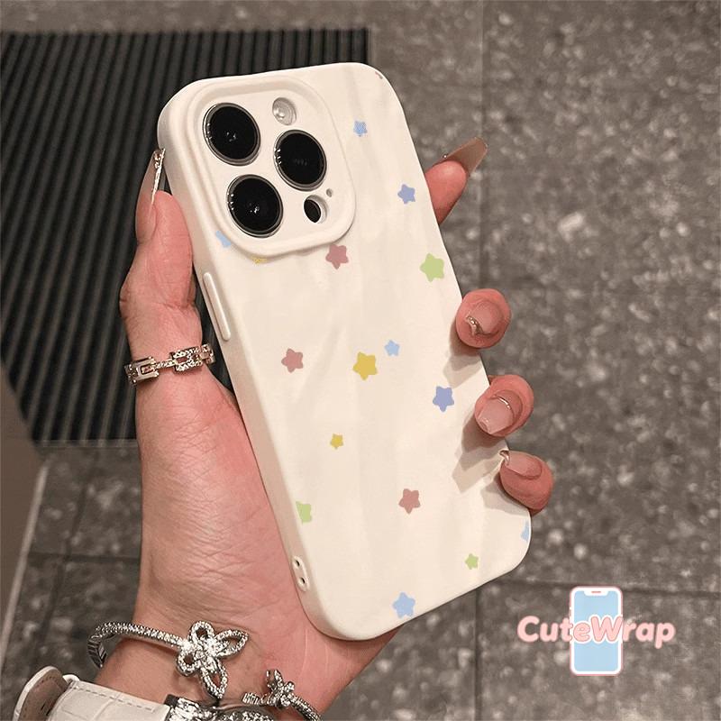Dành Cho iPhone 16Pro Max girl 11 13 12Pro Max 14Plus 15Pro XR XS Max 7 8 Plus SE2020 Ngôi Sao Màu Hoạt Hình Vỏ Điện Thoại Cho iPhone 16 16Pro 16Plus Ốp Mềm