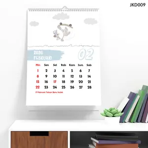 Kalender Dinding 2026 Aesthetic Cantik Indah Hiasan Ruangan Tema Tumbuhan Memperindah Ruangan