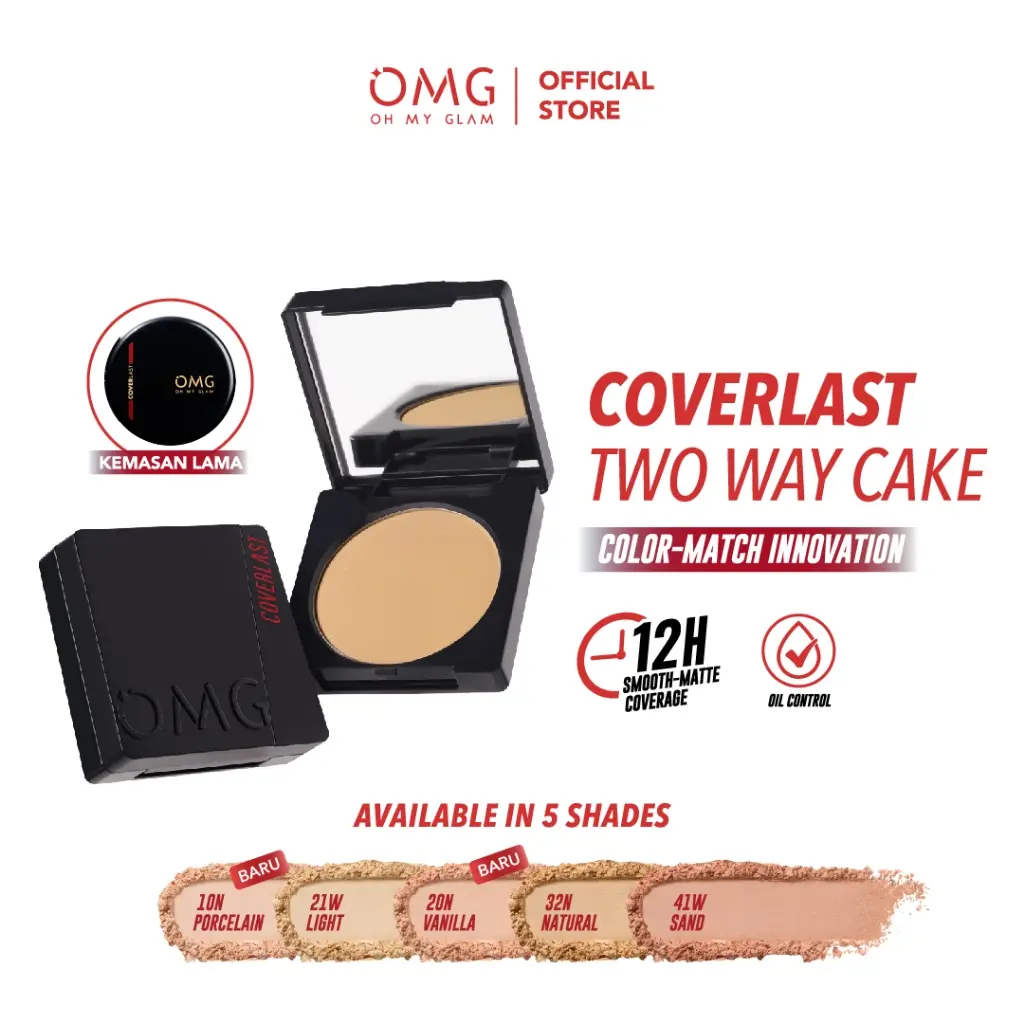 OMG Oh My Glam Coverlast Two Way Cake SPF 20 PA+++  | Sinarta Cosmetics