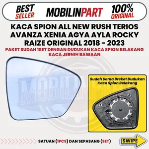 Kaca Spion All New Rush Terios Avanza Xenia Agya Ayla Rocky Raize Original 2018 - 2023 Plus Frame