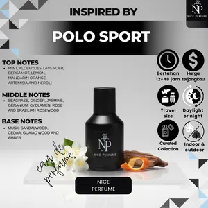Nice Perfume Parfum Polo Sport - Aroma Fresh Aquatic & Green untuk Pria Aktif - Tahan 8-12 Jam - Cocok Setelah Olahraga dan Aktivitas Siang Hari - Inspire Parfume Polo Sport