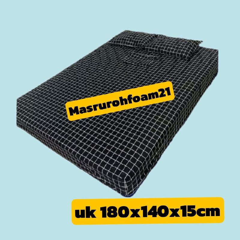 Kasur Busa Super untuk Tiga Orang Dewasa uk P180x Lx140xT15cm - Furniture 3