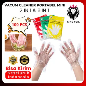 Sarung Tangan Plastik isi 100pcs Bening Kantong Sekali pakai Murah