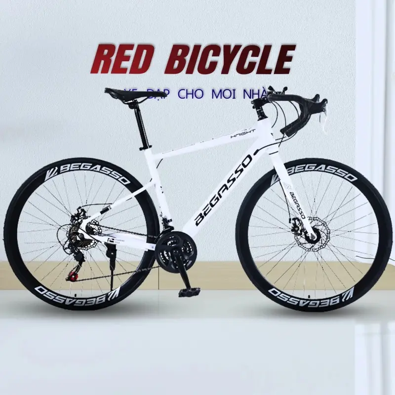 Xe Đạp Đua BEGASSO KNIGHT 21 tốc độ giá rẻ | Xe Đạp Road Bike Tay Cong Thể Thao Sports track bike  chạy ngoài đường Gắn Xe Đạp Đạp Xe Đạp Đồng 8