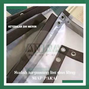 Terpal plastik 3x2 tirai plastik uv greenhouse tutup gajebo terpal mulifungsi pakai list ring terpal murah