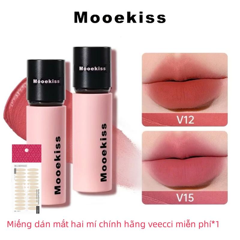 [Mua trong live Trang Nhung tặng Băng dán mắt hai mí]Bùn Môi Lì Nhung, Mooekiss, Son Môi Lì Son Kem Lì Kem Dưỡng Môi, Sương Môi, Son Bóng, Son Bóng Dưỡng Ẩm, Không Khô, 3g