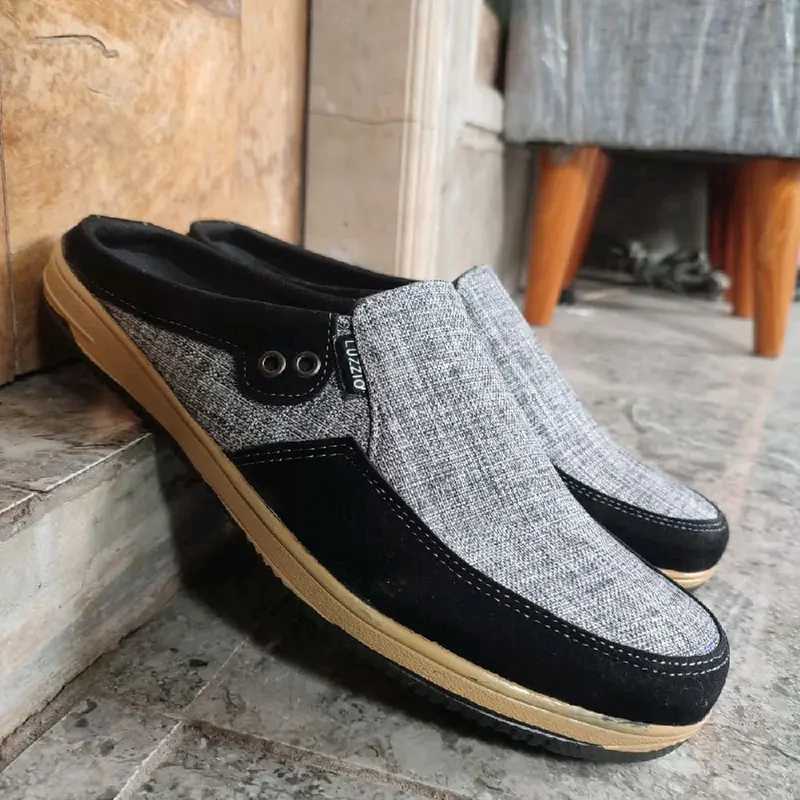 Sendal selop Bustong  Pria Slip On Kasual Sintetis Premium 4