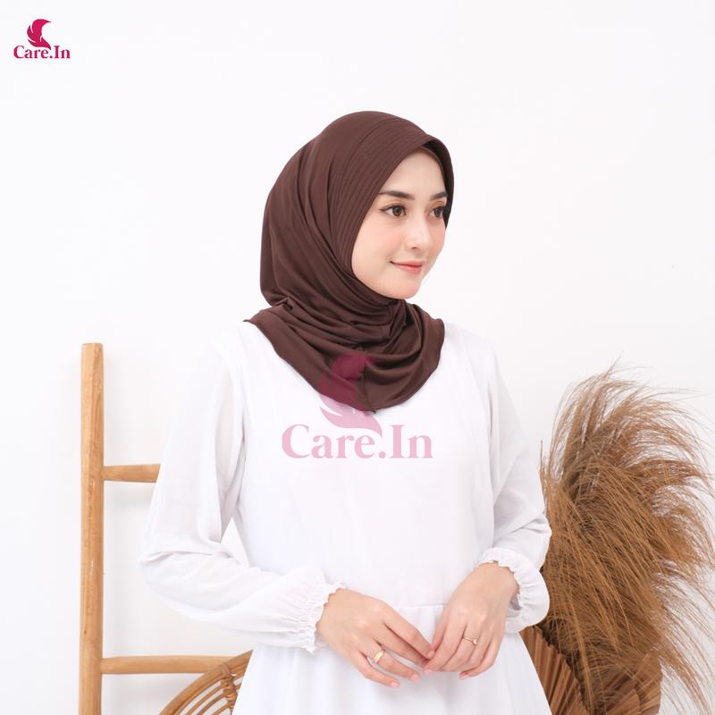 CARE.IN Kerudung Instan Sport Pad Muslim 30 Warna - Jilbab Sport Jersey Nayaman | Hijab Voly Sport Runing 7