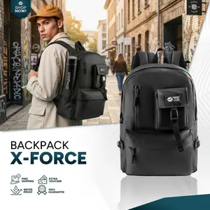 New Arrival - Tas Ransel Pria X-FORCE Tas Laptop Punggung Water Resist Backpack Cowok Tas Leptop Sekolah Kuliah Kerja (HEYLOOK)