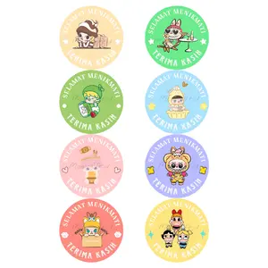 Stiker Roll Selamat Menikmati 500Pcs / Sticker Thank You Buat Tempel Packing Catering Makanan 1 Roll Plastik Paper Plastik Paper Stationery