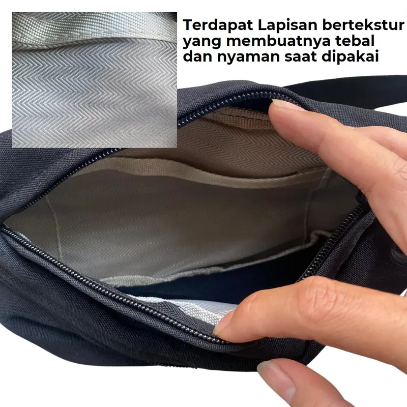 Tas Pinggang Fashion Wanita Trendy / Tas Wanita Bahan Nylon Waterproof / Tas Pinggang Wanita Kekinian Waistbag 2
