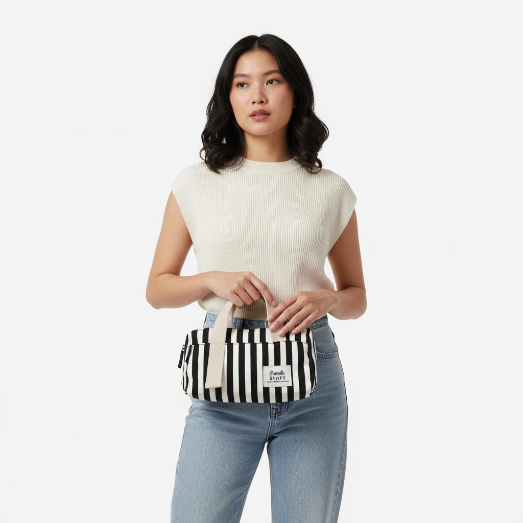 Pamolestuff Pouch Dompet Travelling Bahan Kanvas Penutup Resleting - Lilo Series