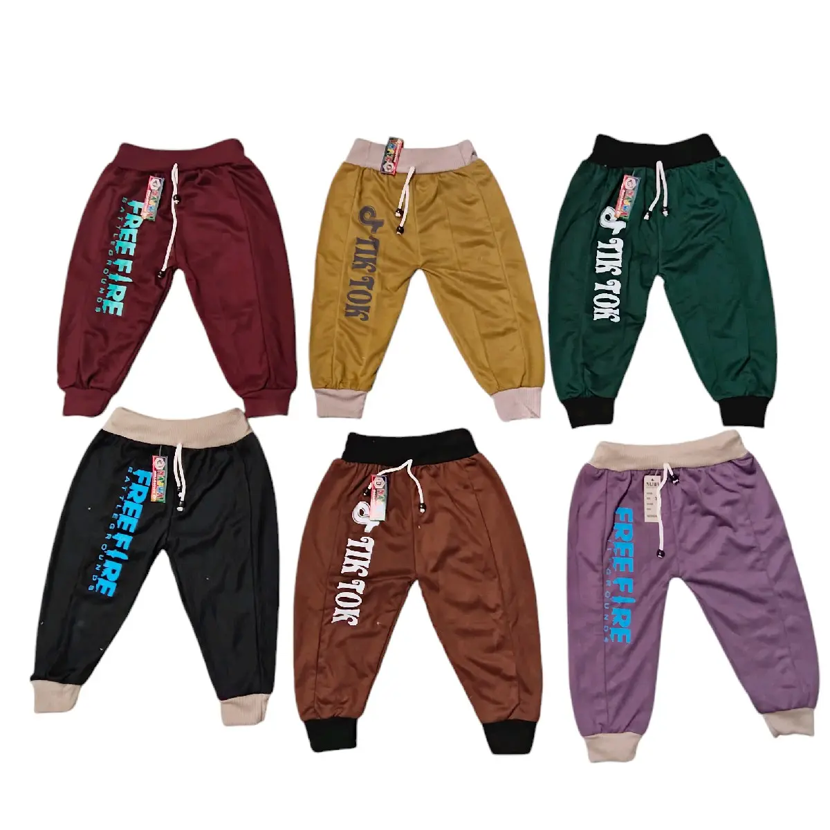 Beby 6 Lembar Celana Panjang Jogger Anak Usia 3 Bulan Sampai 8 Tahun Bahan Nyaman Multicolor