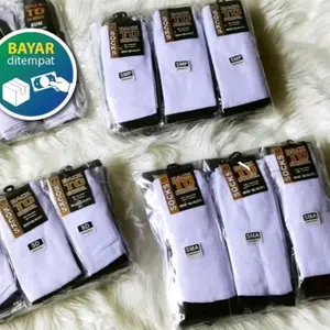 Kaos kaki anak sekolah hitam putih isi 3 pasang
