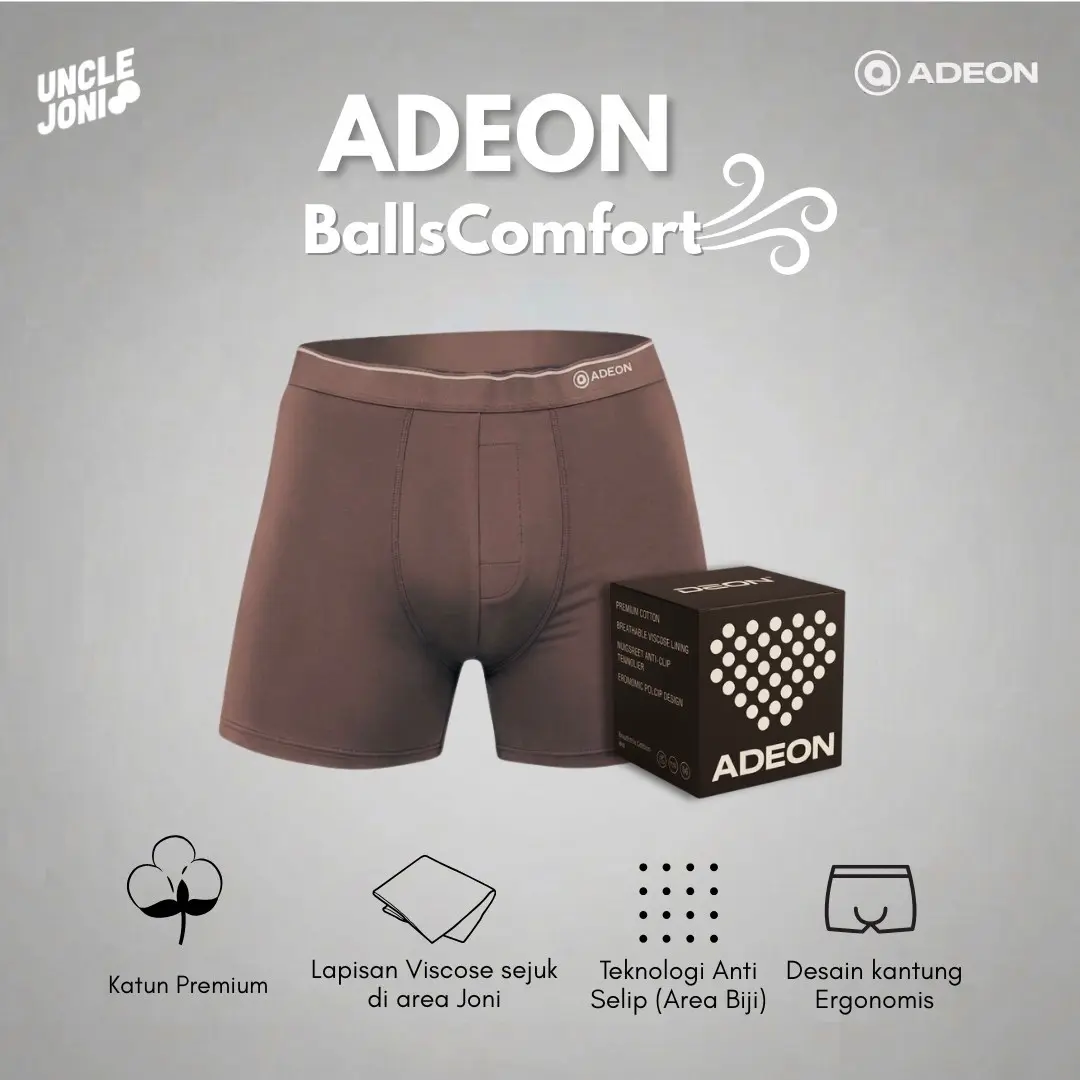 ADEON BallsComfort — Boxer Ergonomis Anti-Slip untuk Kesehatan Area Vital