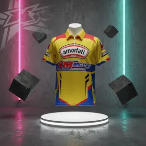 Jersey Custom Satuan – Bisa Desain Sendiri, Tambah Nama & Nomor Gratis! - Kerah Kancing V-neck amorfati