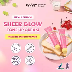 Scora Sheer Glow Tone Up Cream bermanfaat untuk mencerahkan kulit wajah
