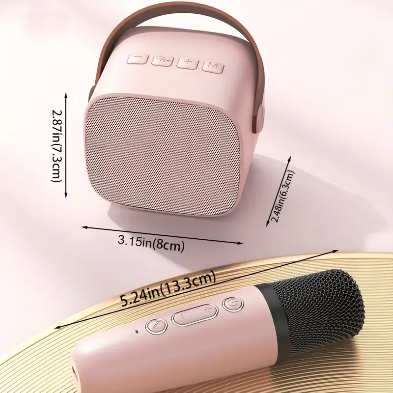 Loa Karaoke Mini, D20, Cho Máy Chiếu Và Điện Thoại Di Động, Loa Không Dây Cầm Tay Mini, Hỗ Trợ Bluetooth 5.0, Thiết Kế Nhỏ Gọn Củ Loa Nghe Nhạc 3