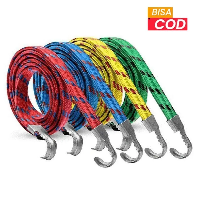 Tali Bagasi Motor Elastis 1m 1.5m 2m 2.5m 3m Binding Cord Tali Motor Tali Ikat Barang