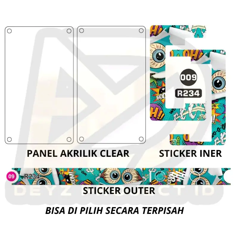 Fullset 234 Bacdoor clear Dan Inner stiker Cutting