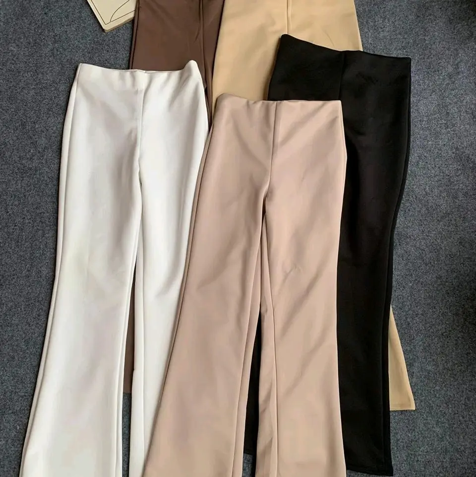 Cutbray Scuba Flare Pants Fashion Wanita